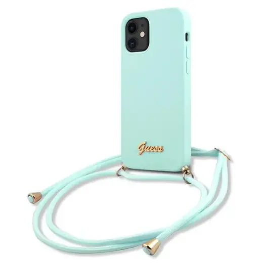 Guess GUHCP12SLSCLMGLB iPhone 12 mini 5,4" jasno niebieski|light blue hardcase Metal Logo Cord