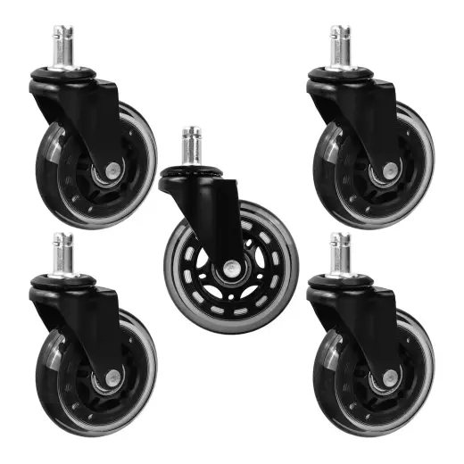 Gumijas krēsla riteņi 75mm 45kg – 5gab.