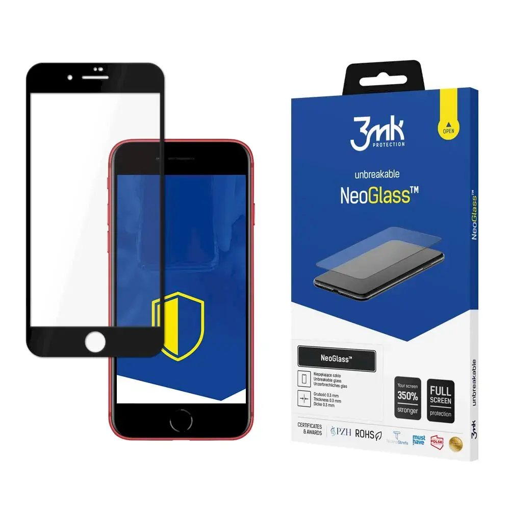 Apple iPhone 7|8 Black - 3mk NeoGlass™ screen protector