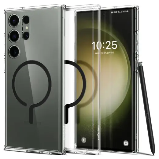 Spigen Ultra Hybrid OneTap Ring Case with MagSafe for Samsung Galaxy S23 Ultra - Black