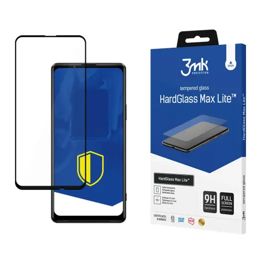 Sony Xperia 1 III 5G Black - 3mk HardGlass Max Lite™ screen protector