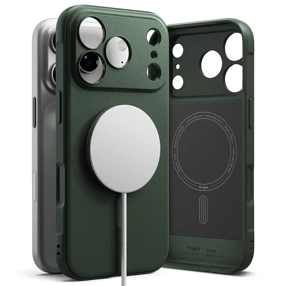 Ringke Onyx Magnetic phone case with MagSafe support for Apple iPhone 17 Pro green