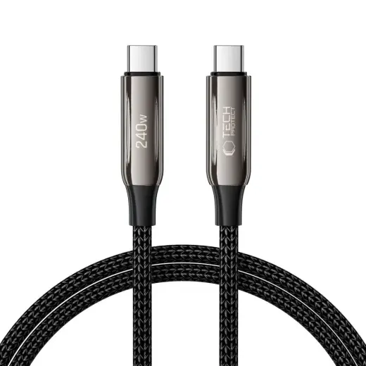 Tech-Protect UB10T Ultraboost data transfer and charging cable | USB-C to USB-C | 240W | 1m | black