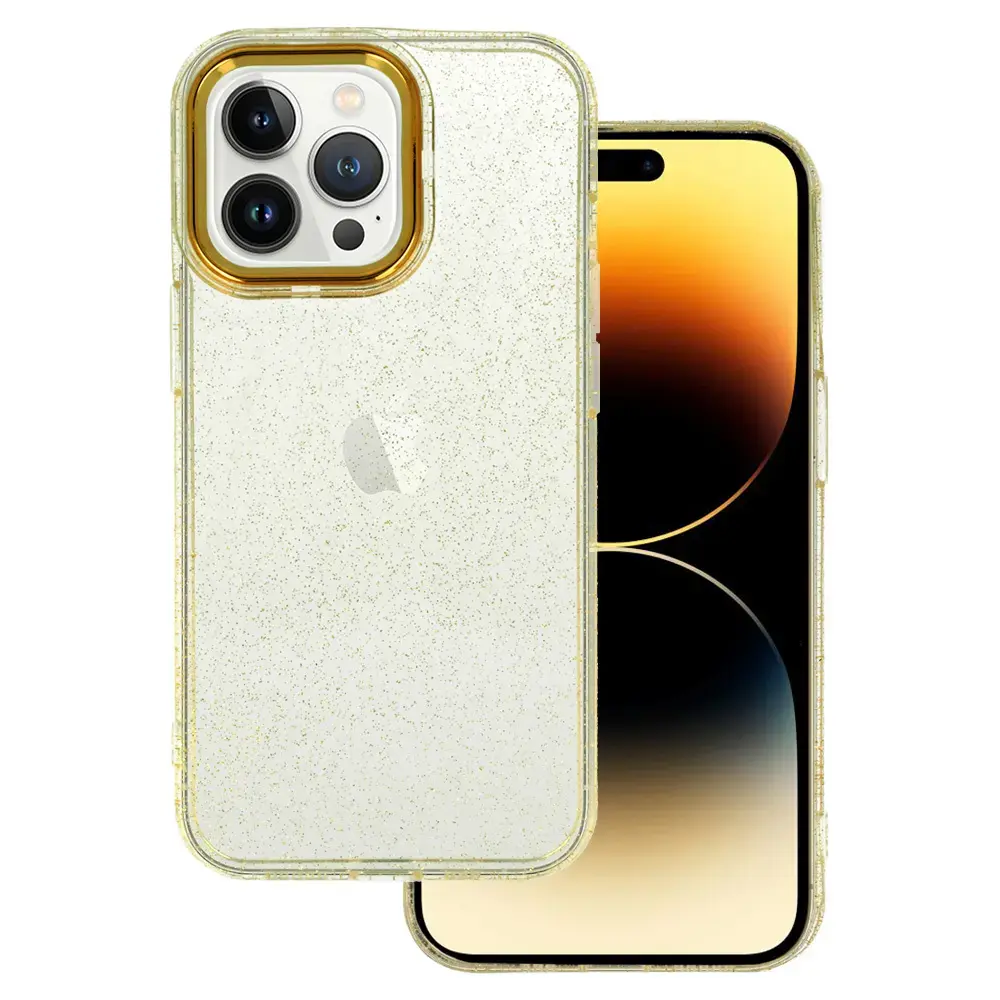 Tel Protect Gold Glitter maciņš telefonam iPhone 12 Pro Max zelta krāsā
