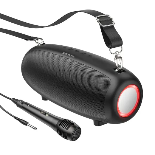 Borofone Portatīvais Bluetooth skaļrunis BP13 Dazzling ar mikrofonu melns