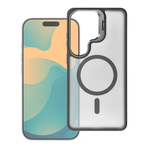 Forcell F-Protect Shadow Stand Premium phone case with stand and MagSafe support for Samsung Galaxy A57 (A576) gray