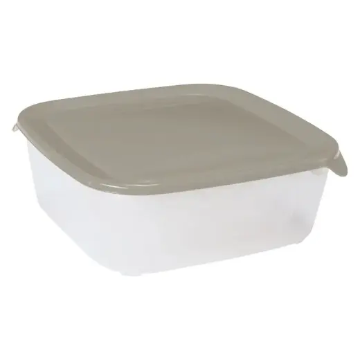 Food container set 4 pcs. rectangle 0.8+1.7+2.9+0.5L Fresh&Go beige