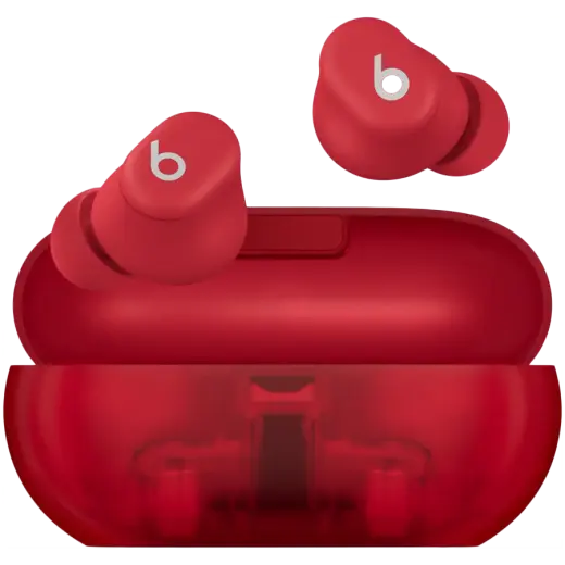 Beats Solo Buds - True Wireless Earbuds - Transparent Red,Model A3151 A3150 A3152
