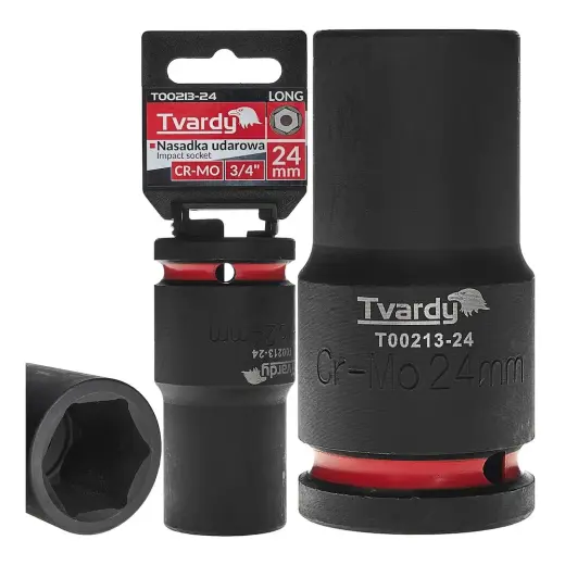 Sügav löökpadrun 3/4" 6PT 24mm CR-MO