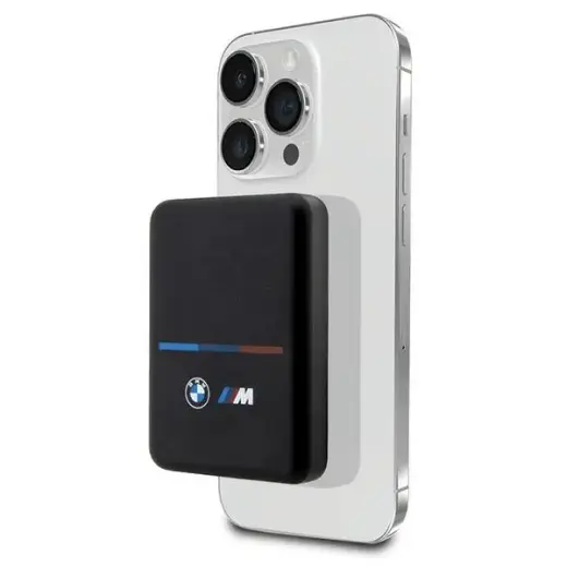 BMW M Collection BMPBMS5K22PGVK ārējais akumulators (powerbank) | 5 000 mAh | 15W | USB-C, MagSafe | melns