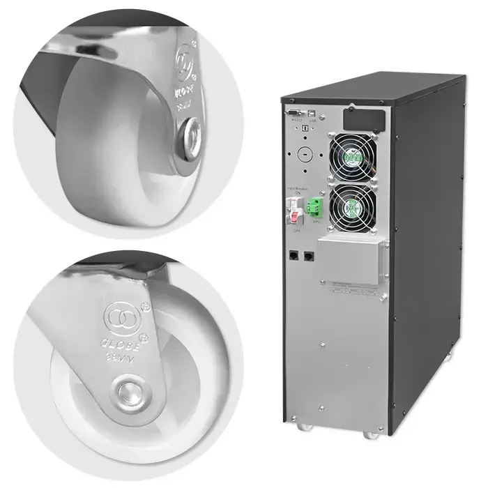 Qoltec Uninterruptible Power Supply UPS | 10kVA | 10000W | Power factor 1.0 | LCD | EPO | USB | On-line