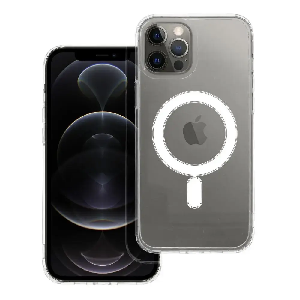 Clear Mag telefoni ümbris MagSafe toega iPhone 12 Pro Max läbipaistev