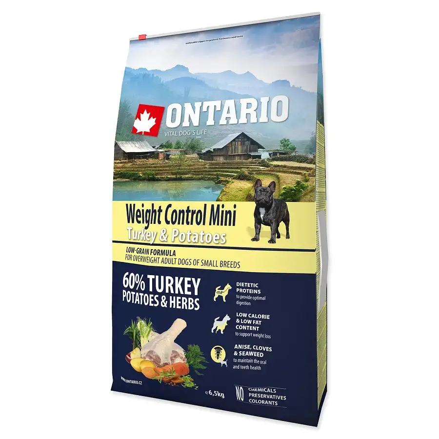Сухой корм для собак - ONTARIO Mini Weight Control Turkey & Potatoes 6,5 кг