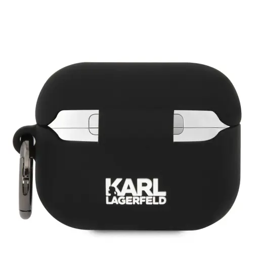 Karl Lagerfeld 3D Logo NFT Karl and Choupette Silicone Case for AirPods Pro Black