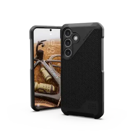 UAG Metropolis LT Magnet case for Samsung Galaxy S24 with magnetic module - black kevlar