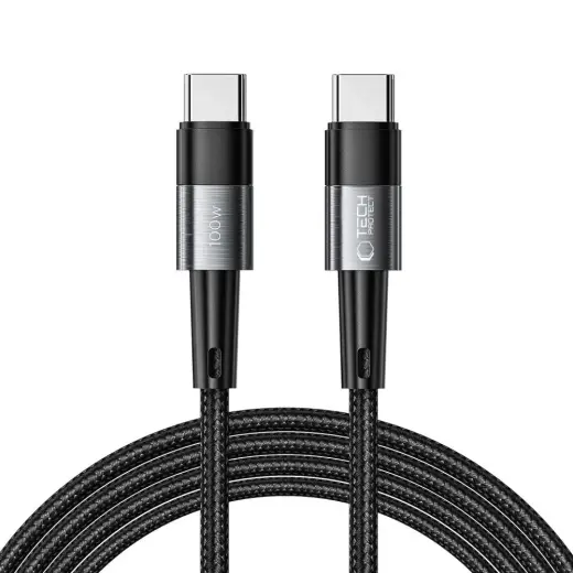 Tech-Protect UltraBoost data transfer and charging cable | USB-C to USB-C | 100W | 2m | gray