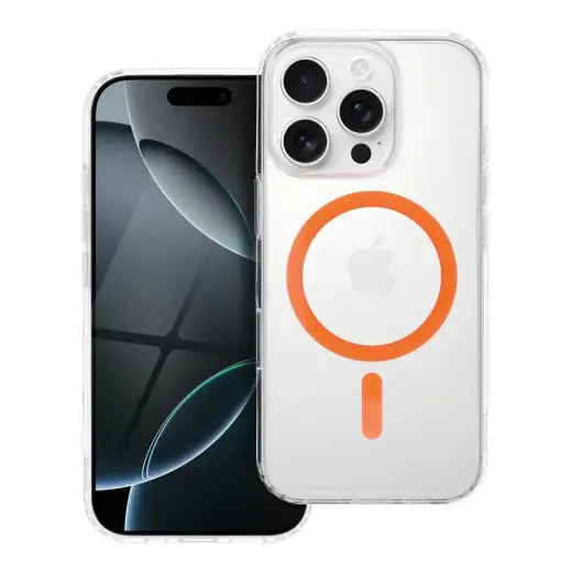Drop Glue Colorful Ring telefono dėklas su stovu ir MagSafe palaikymu ir Samsung Galaxy A37 (A376) oranžinis
