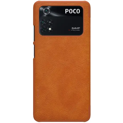 Nillkin Qin Book Case for Poco M4 Pro 4G Brown