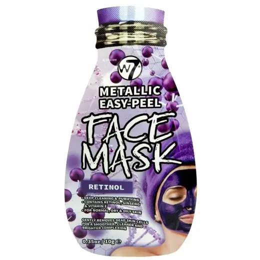 W7, Metallic Easy-Peel Retinol, Peel-Off Mask, Face, 10 g