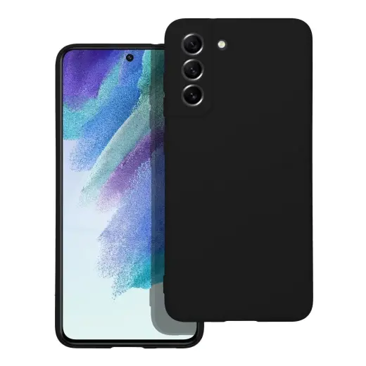 Silicone telefono dėklas Samsung Galaxy S21 FE 5G (G990) juodas