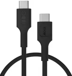Green Cell PowerFlex datu pārraides un uzlādes vads | USB-C uz USB-C | 100W | 1.2m | melns
