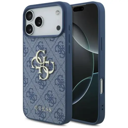Guess 4G Big Logo telefoni ümbris iPhone 18 Pro Max | iPhone 17 Pro Max sinine