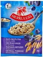 Herkuless ā/p auzu pārslu biezputra ar melleņu gabaliņiem, 35g