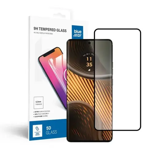 Tempered glass to Motorola Edge 50 ULTRA Blue Star 5D black