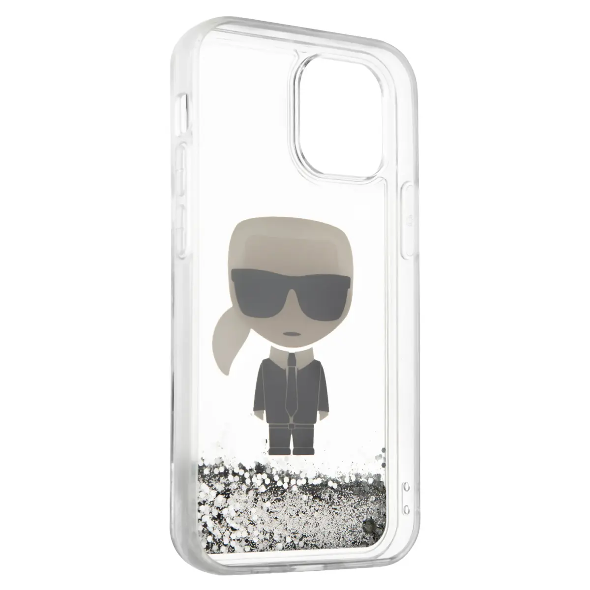 KLHCP12SGLIKSL Karl Lagerfeld Liquid Glitter Iconic Cover for iPhone 12 mini 5.4 Silver