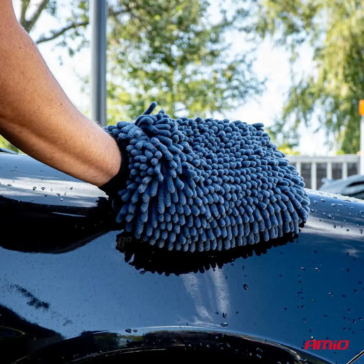 Microfiber glove and drying towel 94/800gsm 20x26/60x90cm AMIO-04489