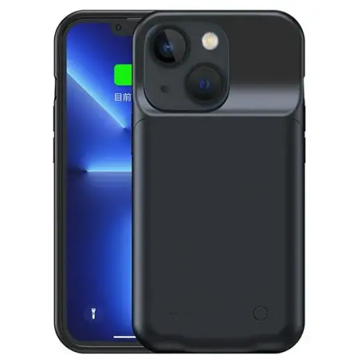 USAMS Power Case telefoni ümbris sisseehitatud powerbankiga iPhone 13 must