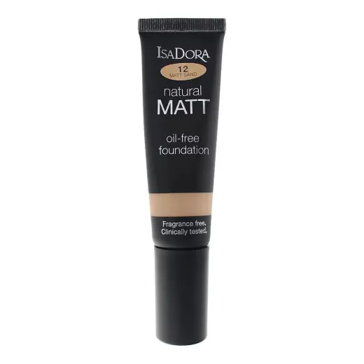 IsaDora, Natural Matt, Oil Free, Matte, Liquid Foundation, 12, Sand, 50 ml