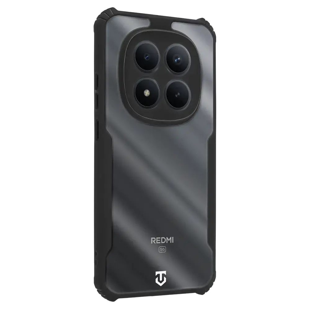 Tactical Quantum Stealth Cover for Xiaomi Redmi Note 15 Pro+ 5G/Poco M8 Pro Clear/Black