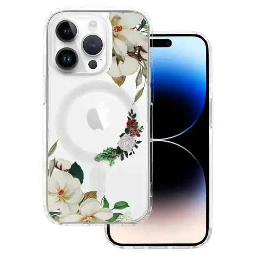 Tel Protect Flower maciņš ar MagSafe atbalstu telefonam iPhone 15 Pro Max daudzkrāsains