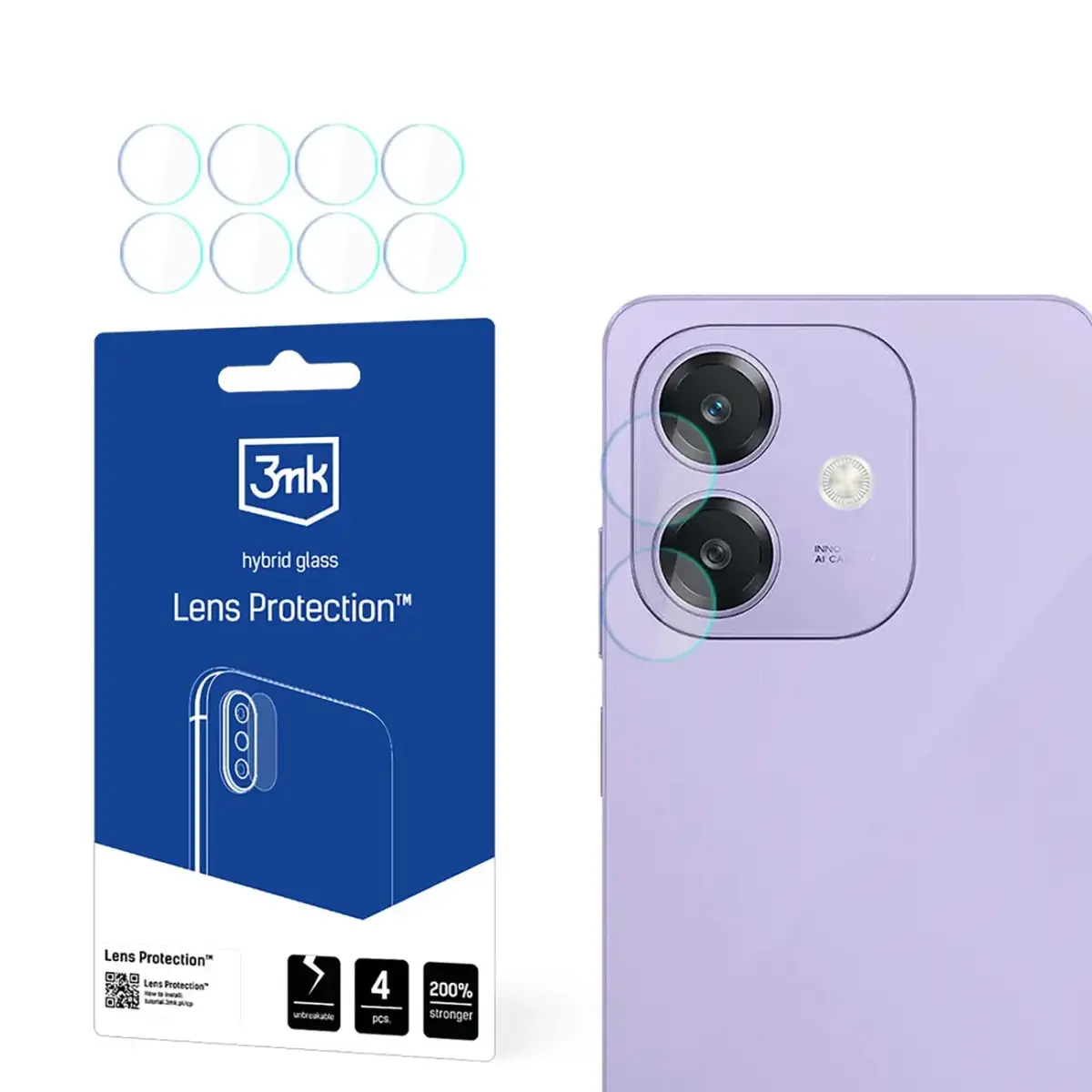 Camera Lens Glass 3mk Lens Protection for Oppo A3 4G