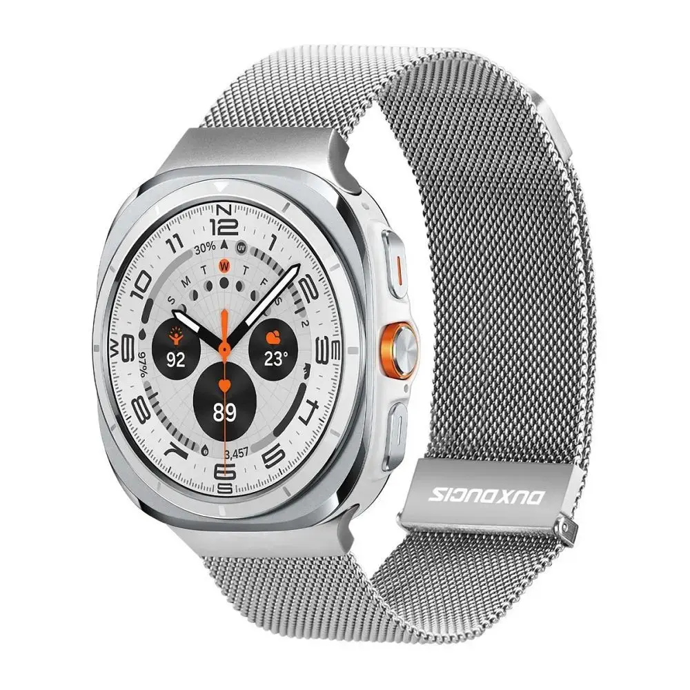 Dux Ducis universāla viedpulksteņa siksniņa priekš (47 mm) | nerūsējošs tērauds | sudraba krāsā