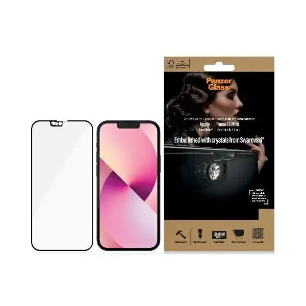 PanzerGlass aizsargstikls telefonam iPhone 13 Mini 5,4 melns