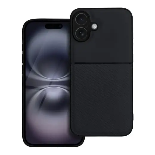 NOBLE telefono dėklas iPhone 16 Plus juodas