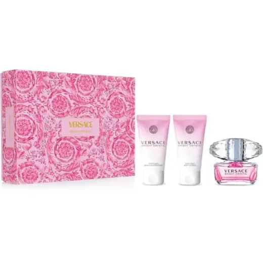 Versace Bright Crystal Gift Set 50ml EDT + 50ml Shower Gel + 50ml Body Lotion