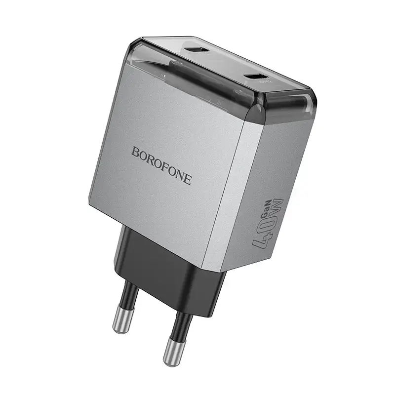 Borofone BN21 travel charger | 40W | PD | USB-C | grey