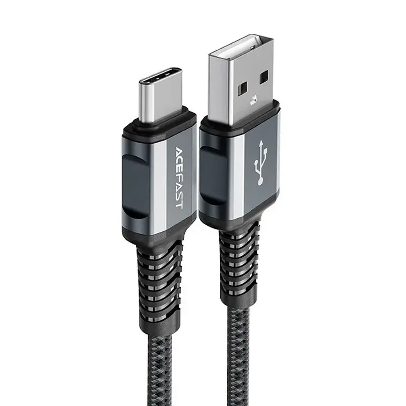 Acefast USB cable - USB Type C 1.2m, 3A gray (C1-04 deep space gray)