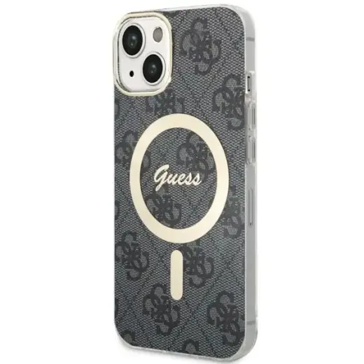 Guess GUHMP14MH4STK iPhone 14 Plus | 15 Plus 6.7" black hardcase 4G MagSafe