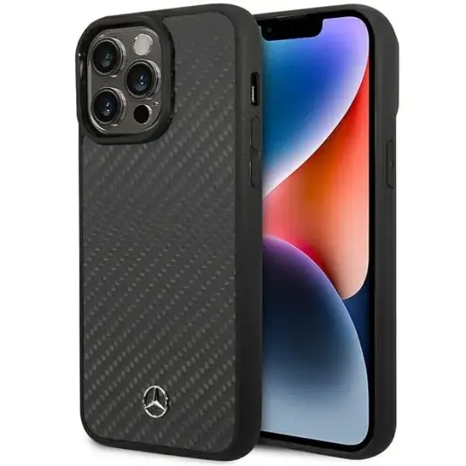 Mercedes MEHMP14XRCABK iPhone 14 Pro Max 6,7" czarny|black carbon hardcase Dynamic Line MagSafe