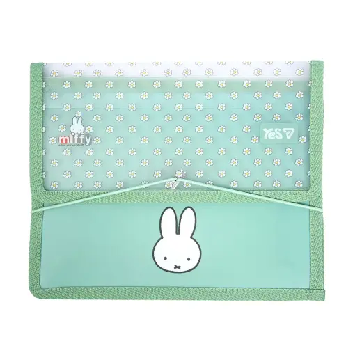 Plastmasas mape burtnīcām YES Miffy B5 ar gumiju