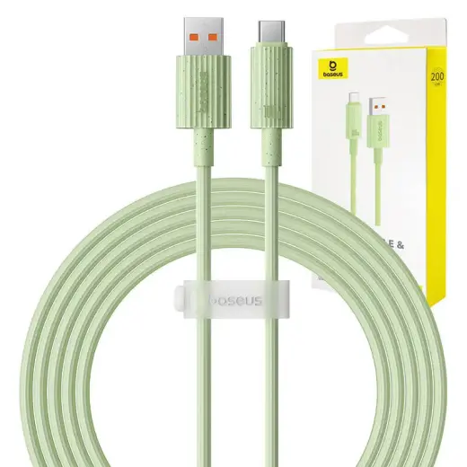 Baseus Habitat Series datu pārraides un uzlādes vads | USB-A uz USB-C | 100W | 2m | zaļš