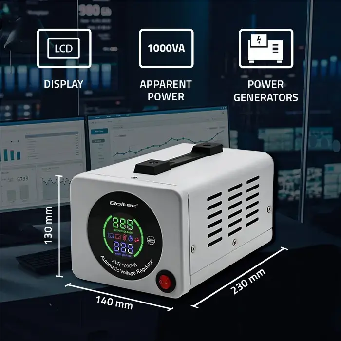 Qoltec Automatic Voltage Stabilizer AVR 1000VA
