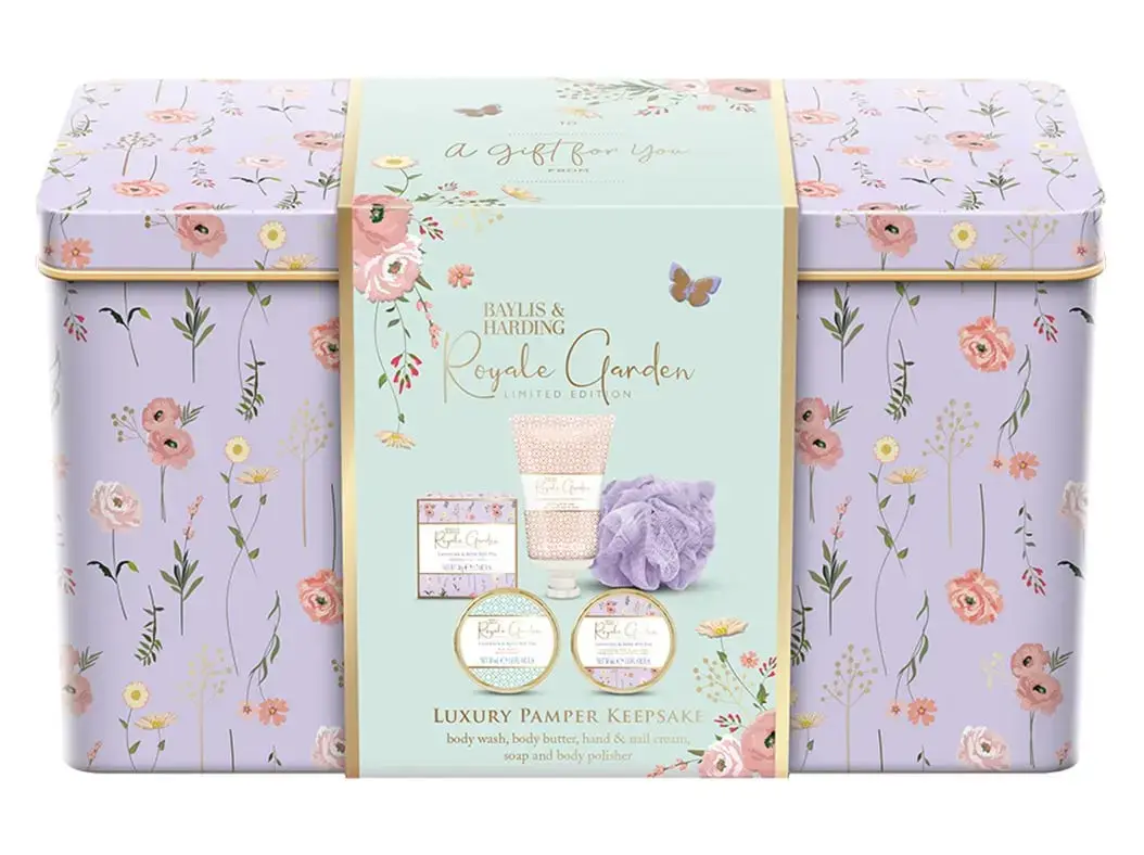 Baylis & Harding Royale Garden Pamper Gift Tin in Clear
