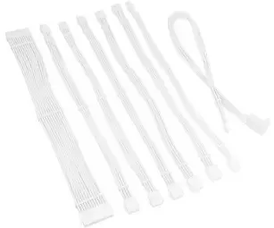 PSU kabeļu pagarinātāji Kolink Core Pro Braided Cable Extension Kit 12V-2x6 Type 2 - White