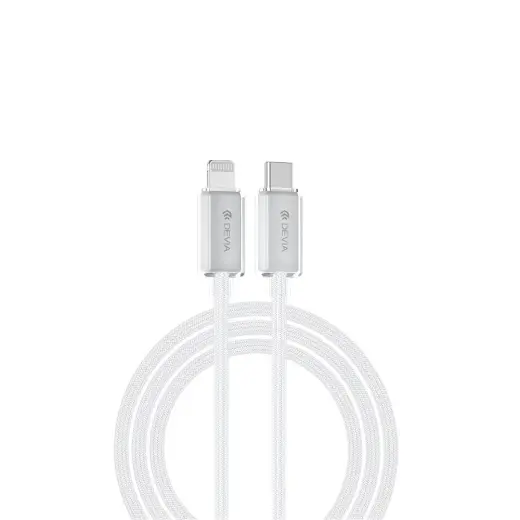 Devia Extreme EC654 datu pārraides un uzlādes vads | USB-C uz Lightning | 27W | 1.5m | balts