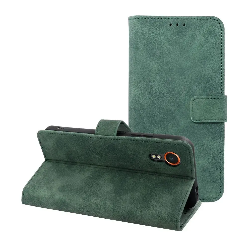 TENDER grāmatveida maciņš telefonam Samsung Galaxy Xcover 7 (G556) zaļš